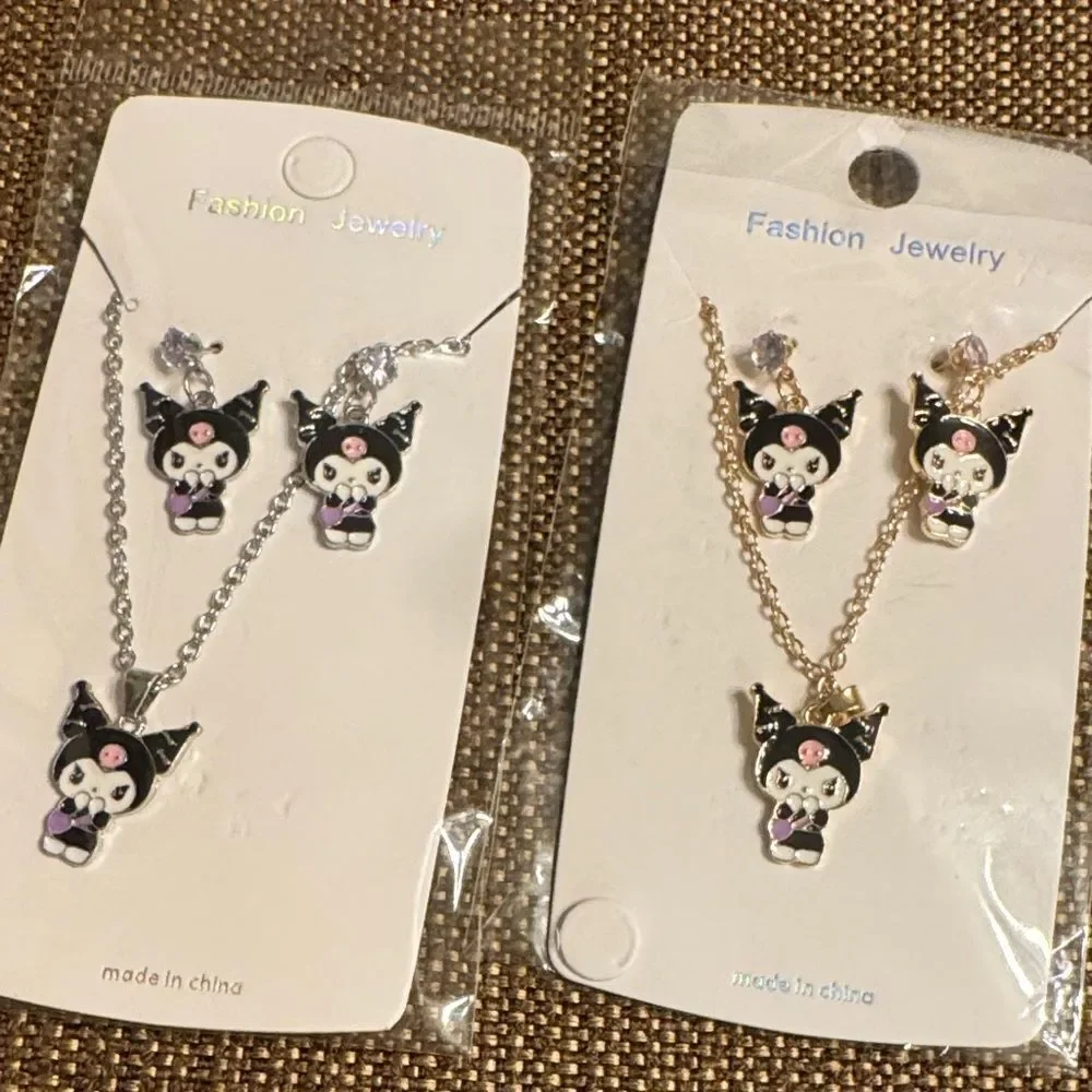 3244- Matt Fun Item Earrings and Necklace Set Price for 1 Set